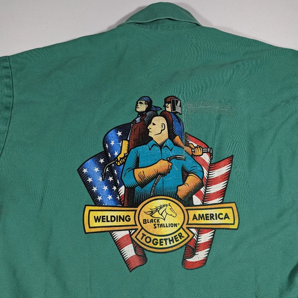 Vintage Black Stallion Sz XL Welders Jacket - Picture 3 of 8